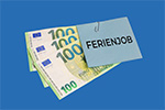 100-Euro-Banknote und Ferienjob